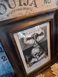 Image 5 of Memento Mori Print Art in a Distressed Wooden Frame