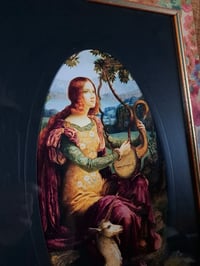 Image 2 of Lady and Unicorn Art in Vintage Ornate Frame
