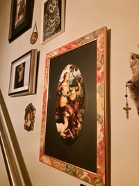 Image 3 of Lady and Unicorn Art in Vintage Ornate Frame