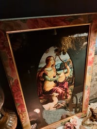 Image 4 of Lady and Unicorn Art in Vintage Ornate Frame