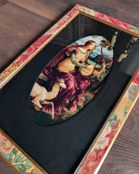 Image 5 of Lady and Unicorn Art in Vintage Ornate Frame