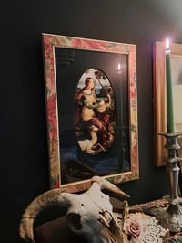 Image 6 of Lady and Unicorn Art in Vintage Ornate Frame