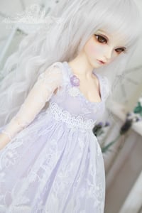 Image 3 of White and lavender lace set for MNF/PetiteMarionette girls