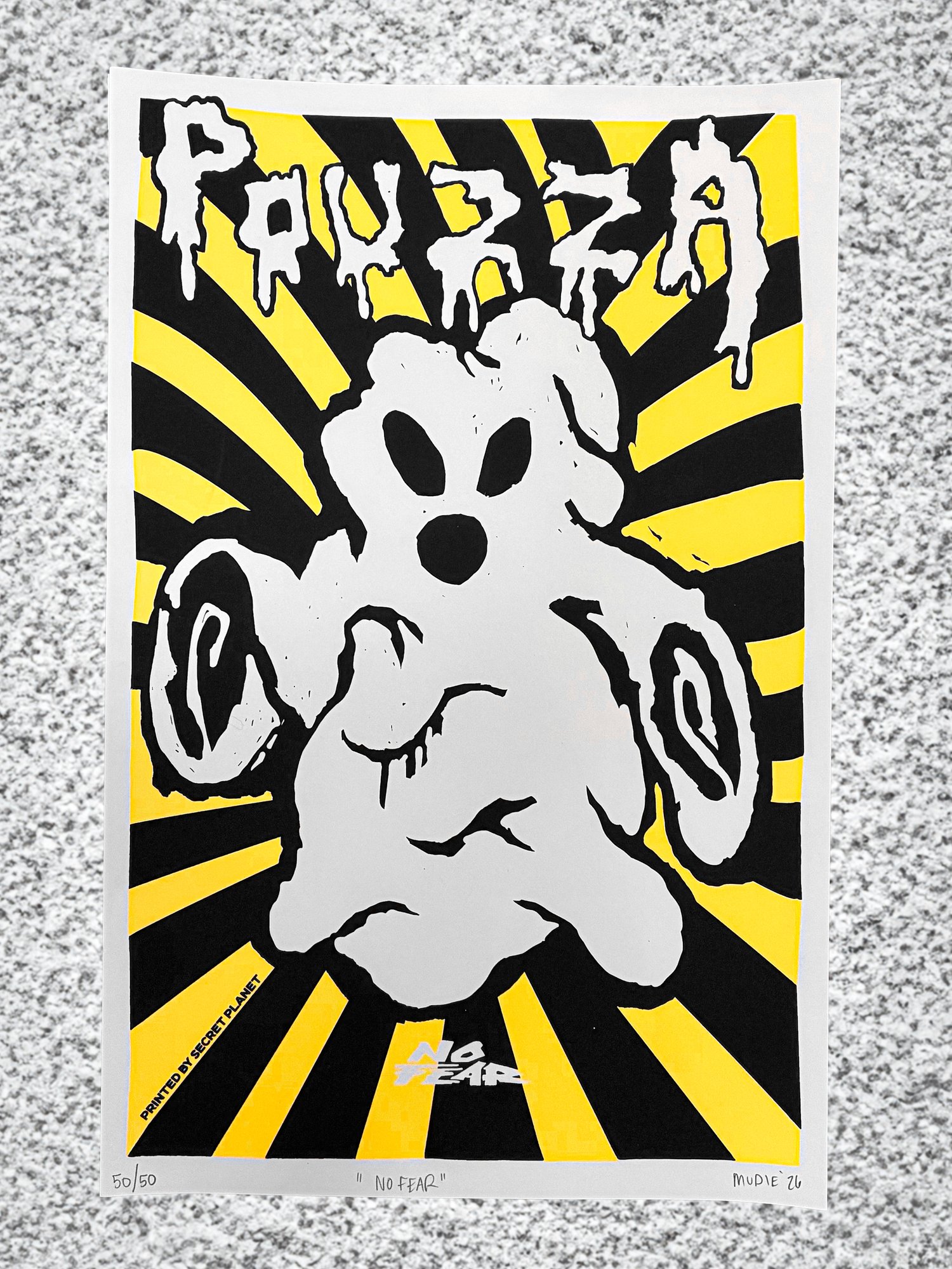 Image of Secret Planet x Pouzza Collab ART PRINTS ( Mudie, Jackie from Secret Planet, Sad People Club )