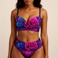 Image 2 of COSMIC ROSE GLOW BRA AND PANTY SET 