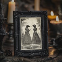 Image 2 of Victorian Crow Women Art Print – Gothic Surreal Bird Ladies Decor