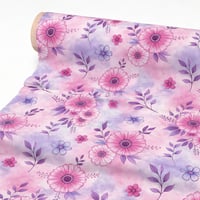 Image 2 of JUST PINK FLORAL FABRIC BY THE YARD