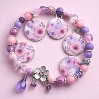 Image 1 of JUST PINK FLORAL BEADS AND CHARM PACK