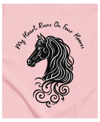 Image 1 of My Heart Runs On Four Hooves Horse T-Shirt