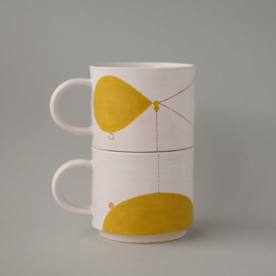 Image of Yellow and Pink Stacking Cups