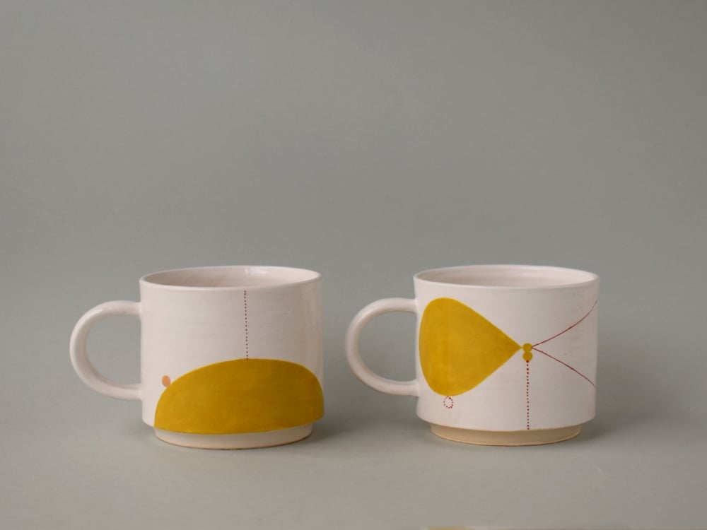 Image of Yellow and Pink Stacking Cups