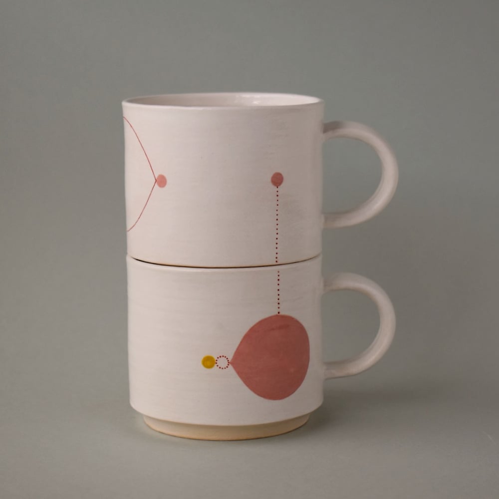 Image of Yellow and Pink Stacking Cups