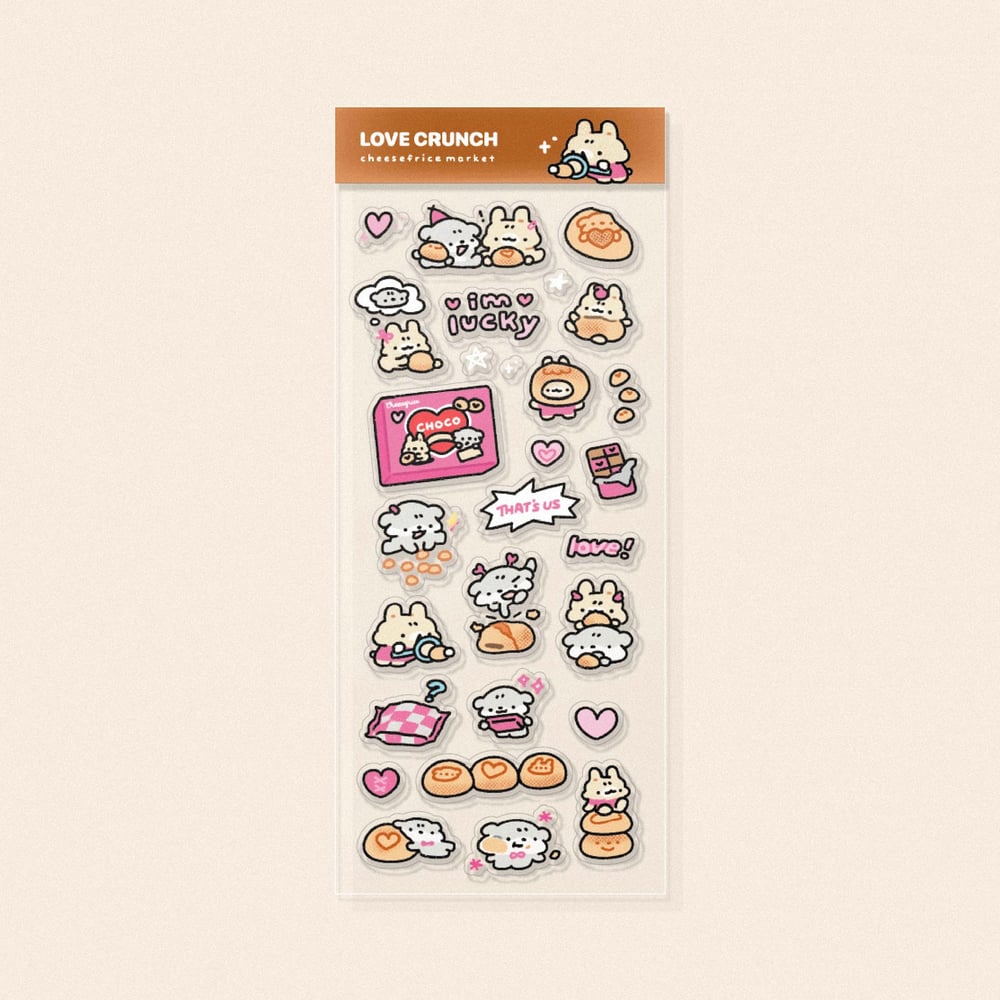 Image of LOVE CRUNCH STICKER SHEET