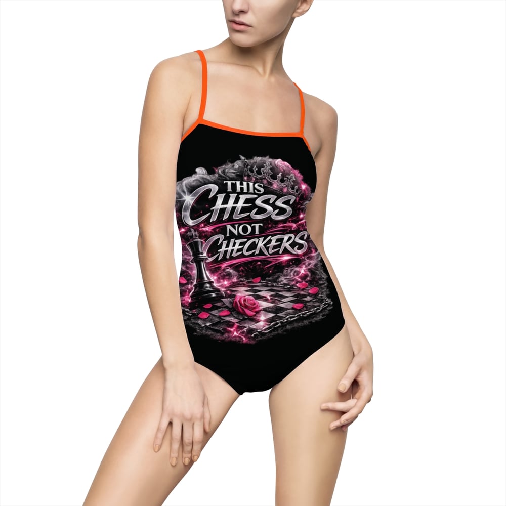 Image of This chess not checkers Luxe edition Women's One-Piece Swimsuit Swimwear