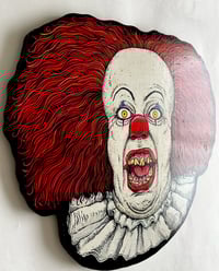 Image 2 of LARGE Hand painted PENNYWISE wood cut