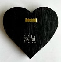 Image 3 of Hand painted SKULL HEART wood cut