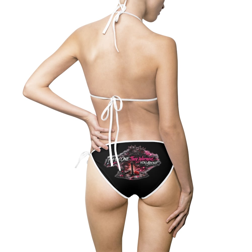 Image of I'm the one they warned you about Luxe Edition Rose Accent Tie-Side Bikini — Women's Swimsuit