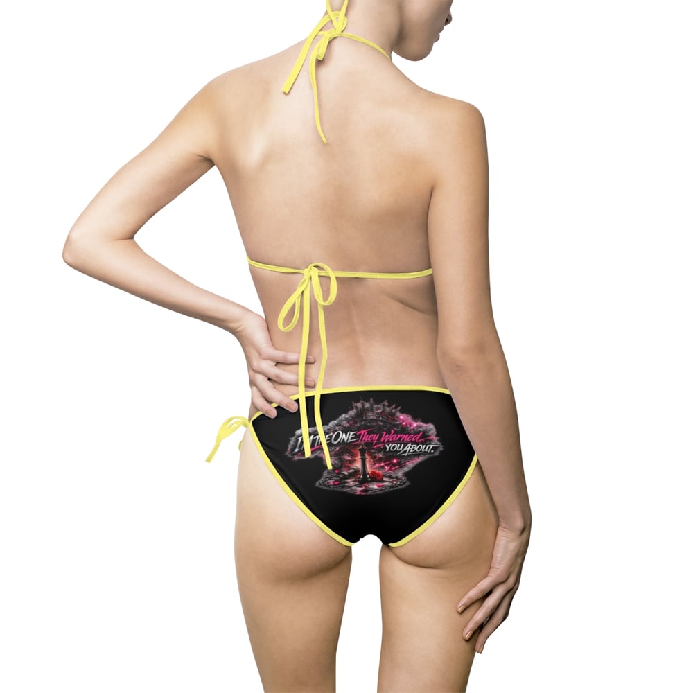Image of I'm the one they warned you about Luxe Edition Rose Accent Tie-Side Bikini — Women's Swimsuit