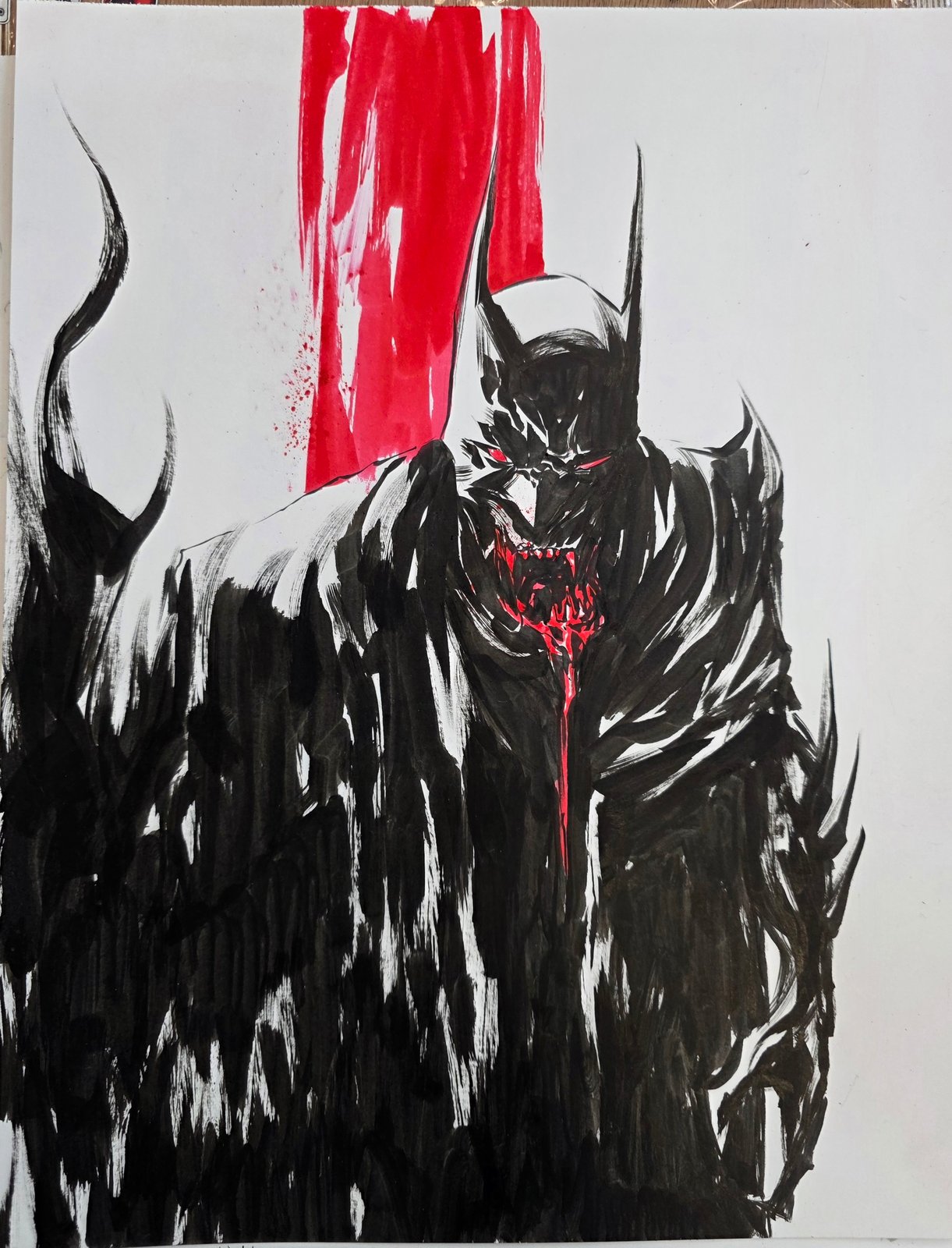 Image of bloody Batman (11x14)