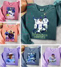 Image 2 of Comfort Colours Blue Jays Players Crewneck