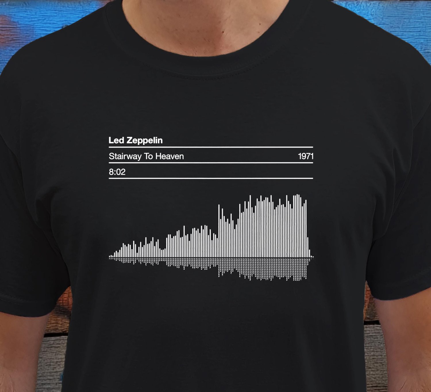Image of Custom Soundwave T-Shirt, Hand Designed Song Wave Art, Minimalist Audio Tee