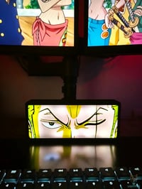 Image 2 of Lampe LED 3D One Piece Zoro – Décoration Gaming RGB | Lightfox