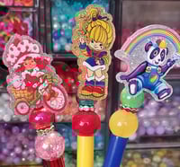 Image 1 of 80s Vibe Acrylic Charm Beaded Pens 