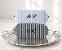 Image 4 of Seersucker Monogram Toiletry Cosmetic Bag