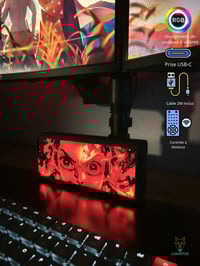 Image 4 of  Lampe LED 3D Demon Slayer Tanjiro – Décoration Gaming RGB | Lightfox