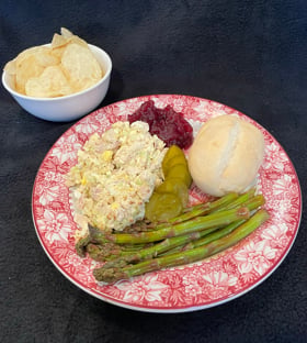 Image of Veggie Chix'n Salad Dinner (Dine In) Served at South Church June 6th 5pm