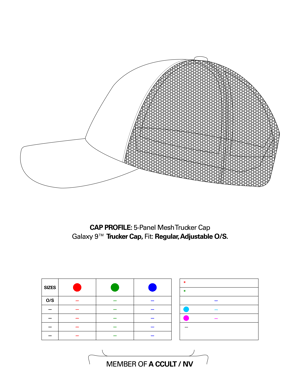 Image of Galaxy 9™ Black Trucker Cap