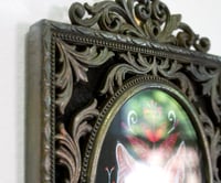 Image 2 of Bat trio in brass velvet frame