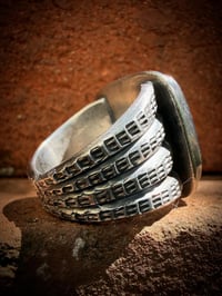 Image 6 of WL&A Handmade Old Style Heavy Ingot Gem Grade Black Jack King Cobra Ring - Size 13