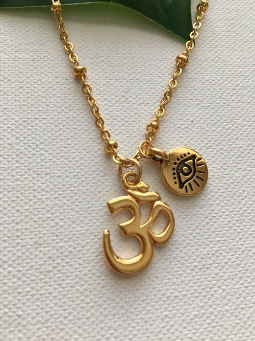 Image of LYRIC • Ohm & Evil Eye Necklace