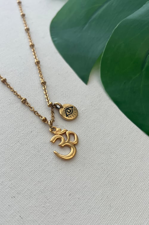 Image of LYRIC • Ohm & Evil Eye Necklace