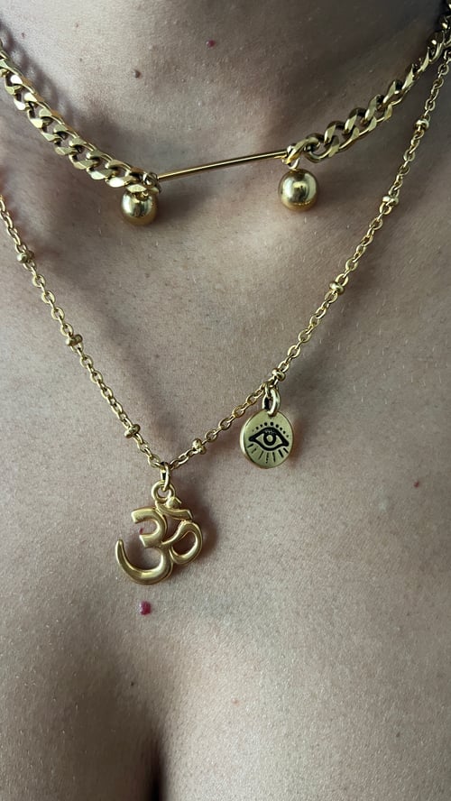 Image of LYRIC • Ohm & Evil Eye Necklace