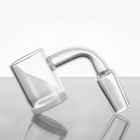 Quartz Glass Joint – 90° 10mm Male (Thick Opaque Bottom)