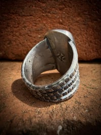 Image 6 of WL&A Handmade Old Style Heavy Ingot Gem Grade Royston King Cobra Ring - Size 11.5