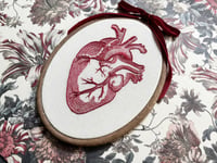 Image 2 of Red Anatomical Heart 5x7" Embroidery Hoop