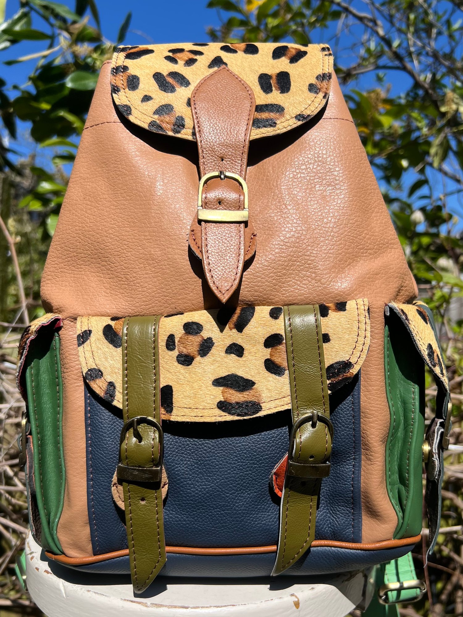 Image of Traditional coloured backpack  3 pkt #32C