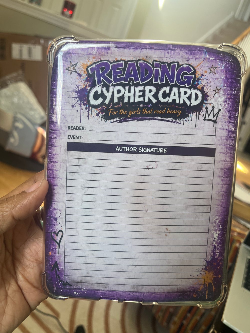 Image of Author Signature Insert-Purple