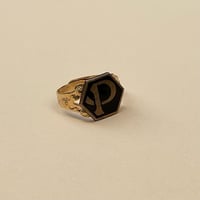 Image 1 of Bague “INITIALE NOIR »