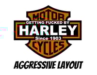 Image 2 of Funny Harley Sticker – “Getting F***ed By Harley Since 1903” – Motorcycle Humor Decal