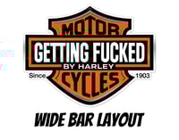 Image 3 of Funny Harley Sticker – “Getting F***ed By Harley Since 1903” – Motorcycle Humor Decal