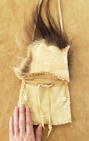 Image of Musk Ox Hide and Deerskin Bag