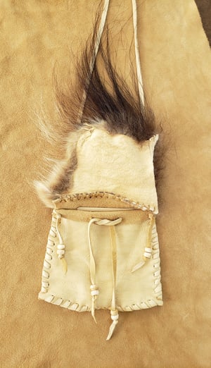 Image of Musk Ox Hide and Deerskin Bag