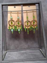 Image 1 of green hexagons 