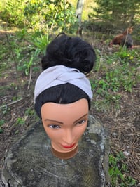 Image 1 of Upcycled Pure Linen Twist Headband in Natural