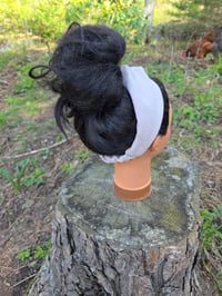 Image 2 of Upcycled Pure Linen Twist Headband in Natural