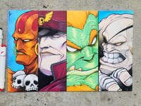 STREET FIGHTER LINE UP ORIGINAL ART SIGNED